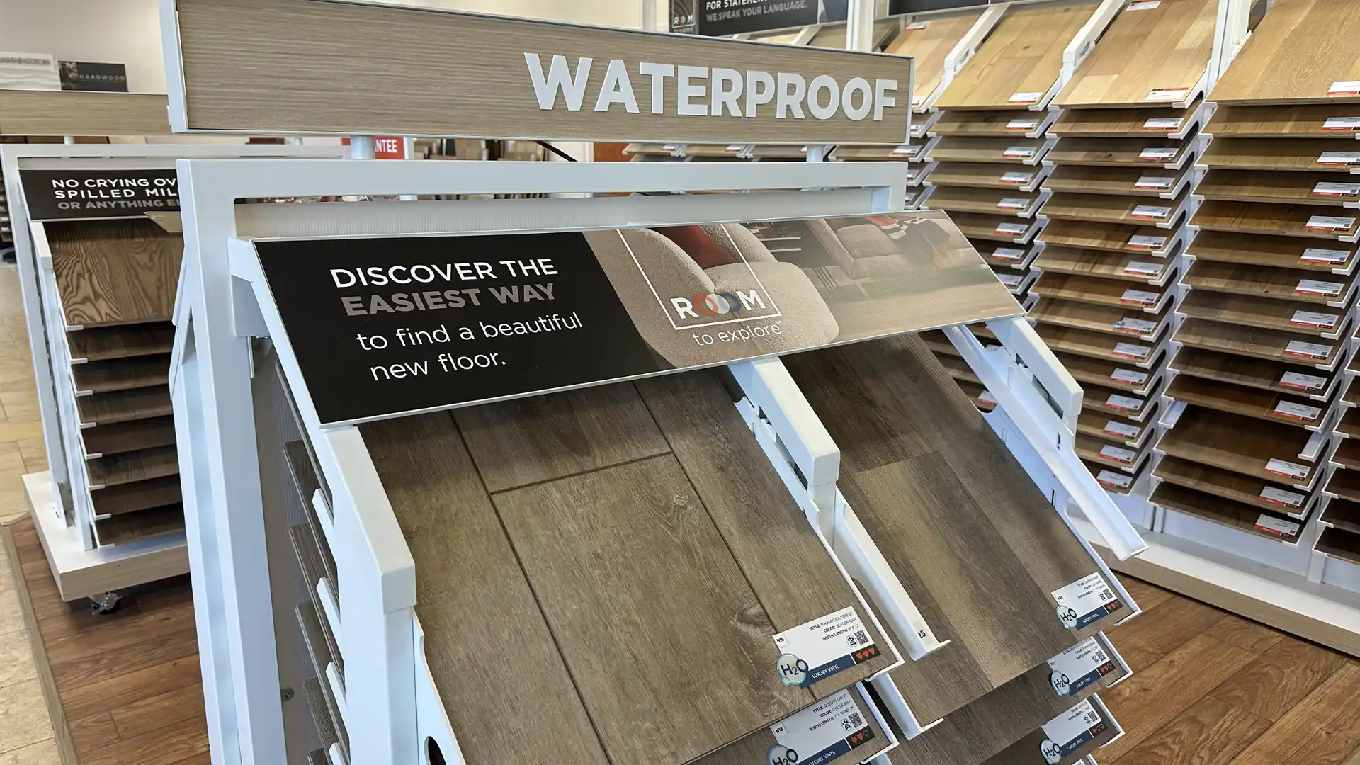 Weavers Waterproof Flooring Display